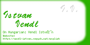 istvan vendl business card